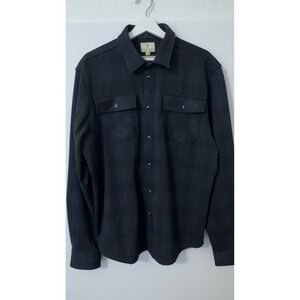 Scott James Western Shirt Mens L Grey Plaid Snap Front Stretch Academia Minimal